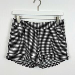 Express Black and White Gingham Shorts 0